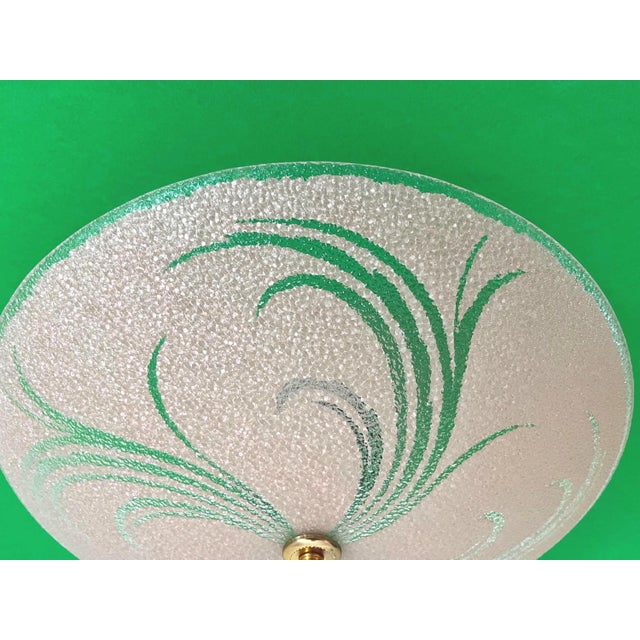 Mid 20th Century 1950s Pink Leaf Sprays Ceiling Light For Sale - Image 5 of 16