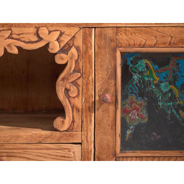 Antique Painted Panel Sideboard For Sale - Image 9 of 13