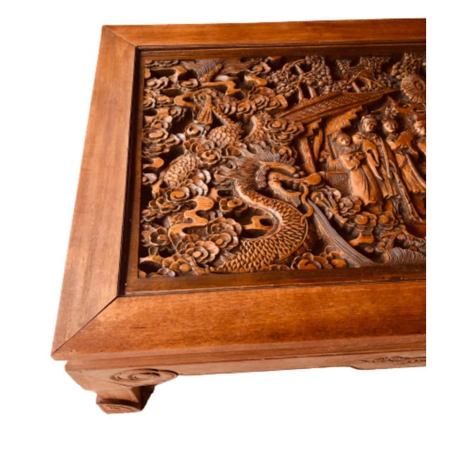 Vintage Chinese Carved Wood Coffee Table Chairish