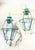 1980s Stunning Pair of Vintage Solid Brass & Glass Geometric Hanging Lanterns - a Pair For Sale - Image 10 of 16