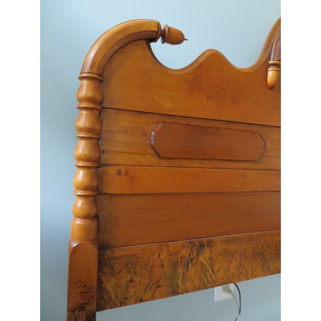 Vintage Maple 3/4 Bed With Acorns and Carved Embellishments Chairish