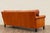 Vintage 1970s Honey Tan Leather Sofa | Tufted Feather Cushion Sofa, American Mid-Century Lounge Seating For Sale - Image 11 of 18