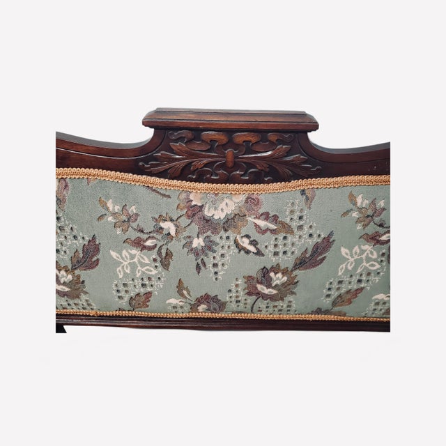 Antique Eastlake Style Carved Settee For Sale - Image 12 of 12