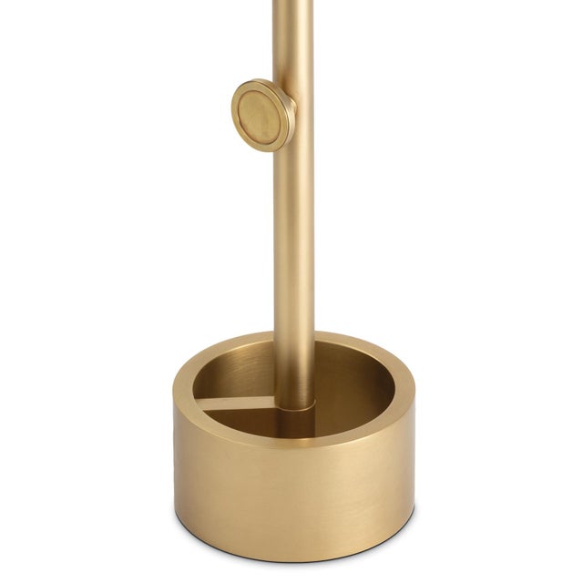 Myles Accent/Drink Table, Natural Brass with Marble Top For Sale - Image 4 of 6