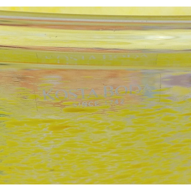Yellow Satellite Bowl by Bertil Vallien for Kosta Boda, 1960s For Sale - Image 8 of 10