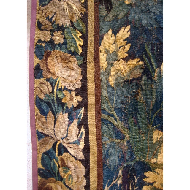 Mid 18th Century French Aubusson Verdure Waterfall and Egret For Sale - Image 15 of 16