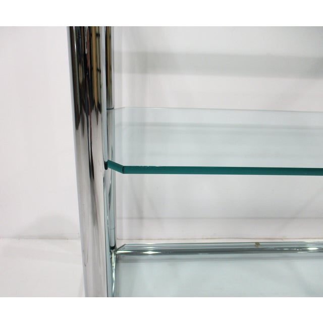 Italian Pace Styled Bar in Chrome and Glass For Sale - Image 9 of 14