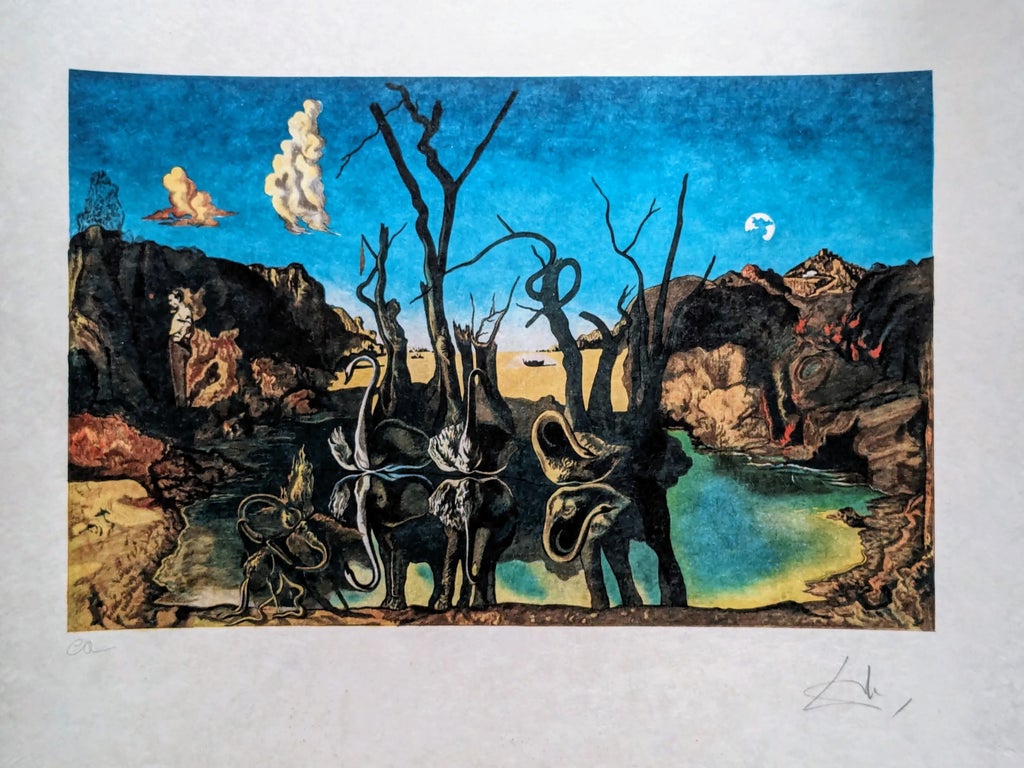 Salvador Dali, Swans Reflecting Elephants, Original Hand-Signed