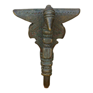Scalloped Crest Antique Bronze Hook