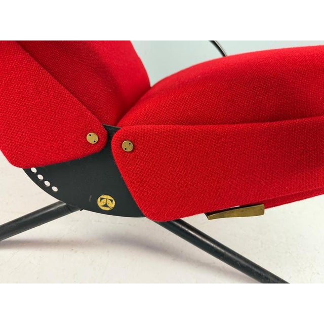 Red P40 Lounge Chair by Osvaldo Borsani for Tecno, 1950 For Sale - Image 15 of 17