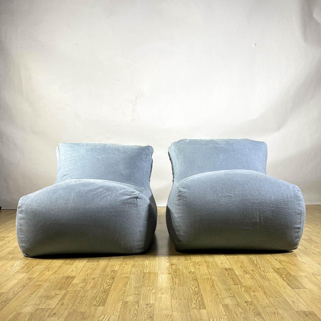 Milano Indoor Armchairs in Turquoise Linen from Trimer, Set of 2 For Sale - Image 6 of 9