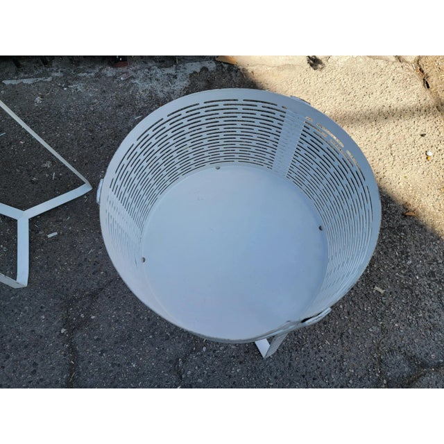 1970s Mid Century Modern White Metal Baskets - Set of 3 For Sale - Image 15 of 18