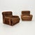 Mid-Century Brown Corduroy Lounge Chair on Casters, 1970s For Sale - Image 4 of 18