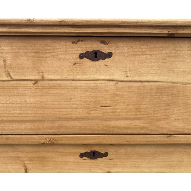 Brown Late 19th Century Pine Chest of Three Drawers For Sale - Image 8 of 16