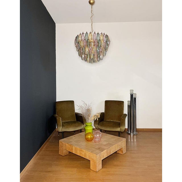Murano Glass Candelier with 111 Multicolored Poliedri, 1990s For Sale - Image 14 of 18