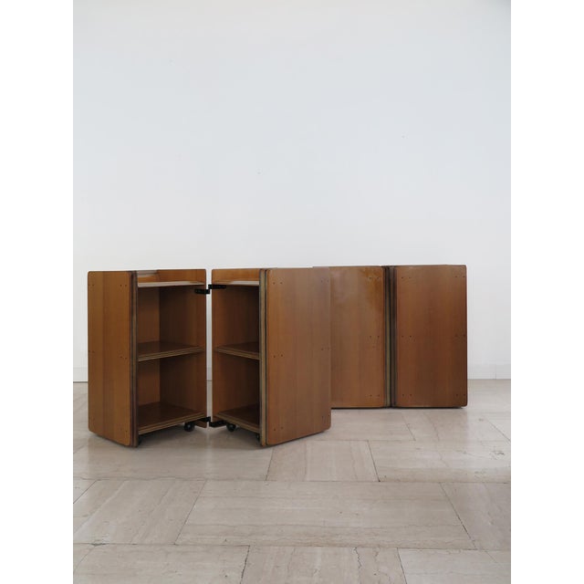 Mid-Century Modern Artona Bedside Tables by Afra & Tobia Scarpa for Maxalto, Italy, 1970s, Set of 2 For Sale - Image 3 of 18