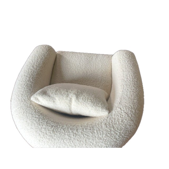 Set of 2 Designer Custom Made Swivel Chairs For Sale - Image 10 of 10