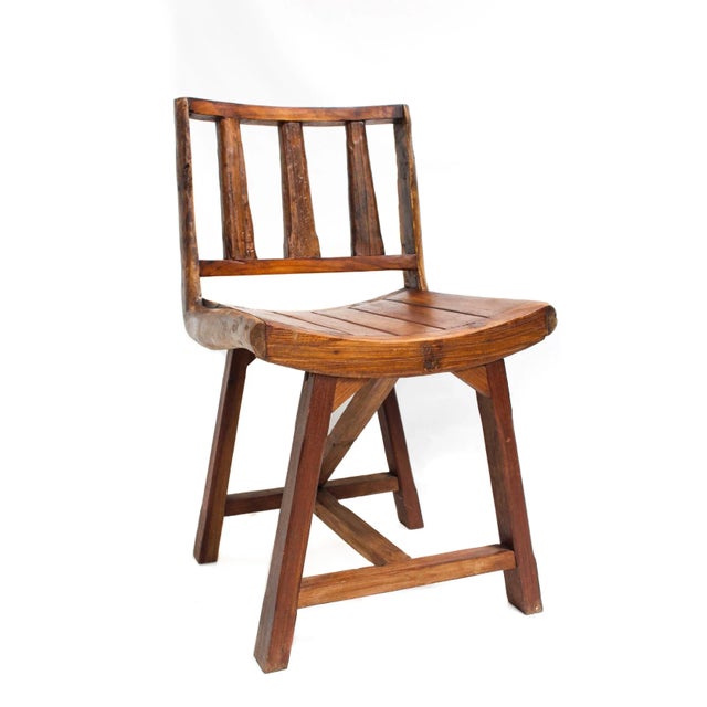 Farmhouse Solid Teak Chair Set of 4 For Sale - Image 4 of 8