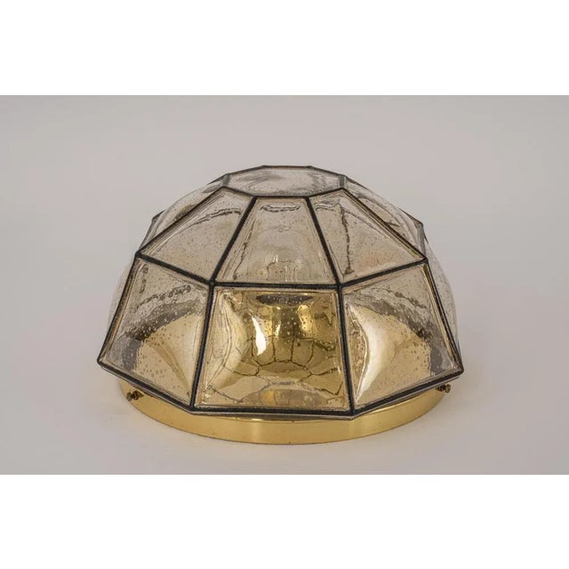 Iron and Clear Glass Flush Mount by Limburg, Germany, 1960s For Sale - Image 4 of 13