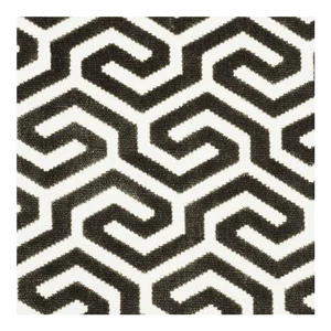 Schumacher Ming Fret Velvet Fabric in Taupe