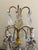 Metal Antique French Dore Bronze & Crystal Girandole Candelabra Lamps - a Pair For Sale - Image 7 of 13