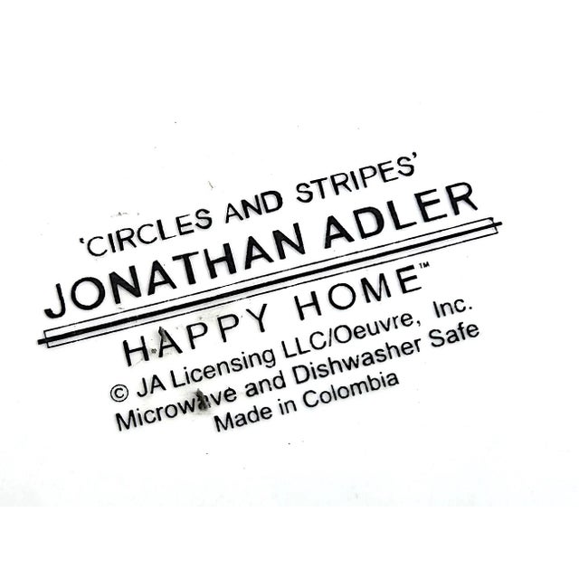 Vintage Jonathan Adler Happy Home Circles & Stripes Dinner Plates, Set of 5 For Sale - Image 15 of 16