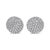 Contemporary 18K White Gold 3 1/2 Cttw Shared Prong Set Diamond Cluster Composite Disc Stud Earrings (F-G Color, VS1-VS2 Clarity) For Sale - Image 3 of 6