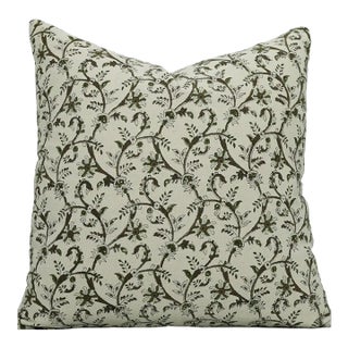 Fabdivine Handmade Block Printed Cushion Cover 20x20 Inch Duck Canvas- Varanasi For Sale