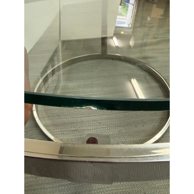 Chrome + Glass Coffee Table, 37 Inches For Sale - Image 12 of 12
