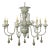 Turned Distressed Rustic Gray Gold Chandelier For Sale