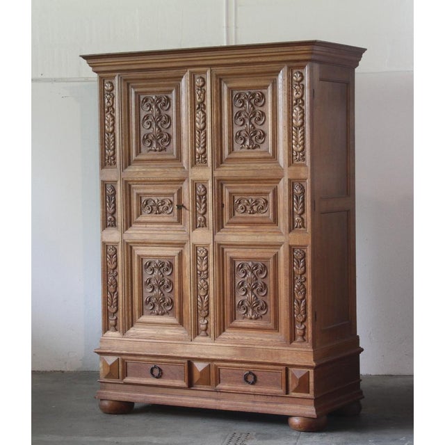 Vintage Danish Brutalist Cabinet in Oak, 1890s For Sale - Image 3 of 18