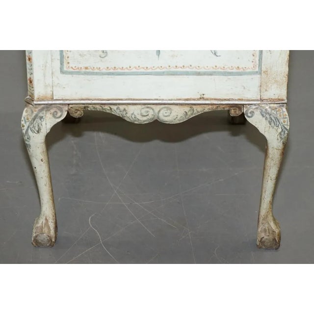 Hand Painted Side Table or Cupboard with Claw & Ball Feet, 1900s For Sale - Image 15 of 18