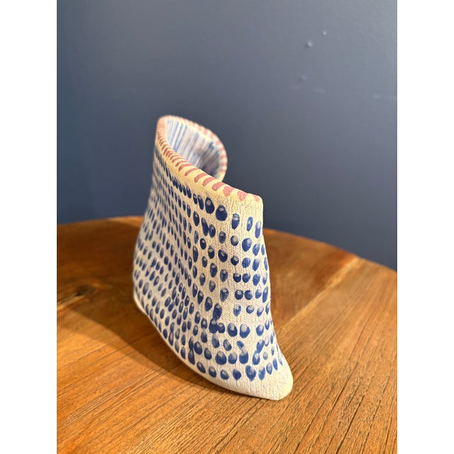 Abstract Barbara Beck 1980s Abstract Hand-Sculpted and Hand-Painted Porcelain Sculpture For Sale - Image 3 of 9