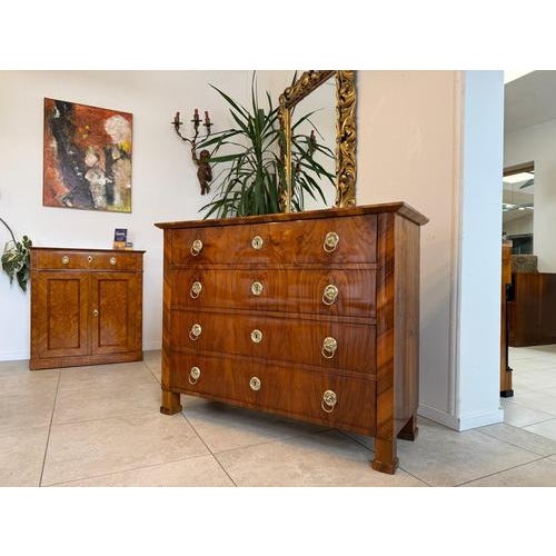 Biedermeier Chest of Drawers in Walnut For Sale - Image 3 of 18
