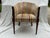 Vintage Velvet Striped Barrel-Back Accent Chair For Sale - Image 6 of 12