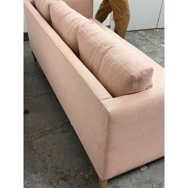 Blush Serena & Lily Barton Linen Arm Sofa, Blush For Sale - Image 8 of 12