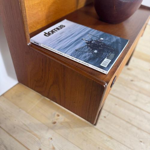 Mid-Century Scandinavian Teak Bookcase with Glass Doors For Sale - Image 11 of 13