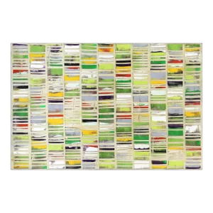 Happy Yellow Green - Colorful Geometric Abstract Painting Original Artwork by Petra Rös-Nickel