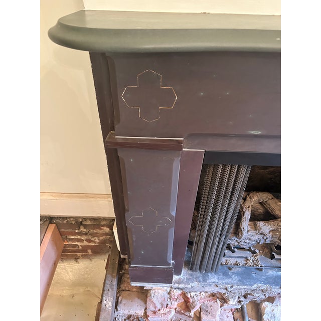 Late-19th-Century Victorian Slate Fireplace Mantel/Surround For Sale - Image 9 of 10