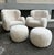 Set of Scandinavian Wing Lounge Chair and Ottoman in Long-Haired Fabric, 2000s, Set of 2, in Very Good conditions....