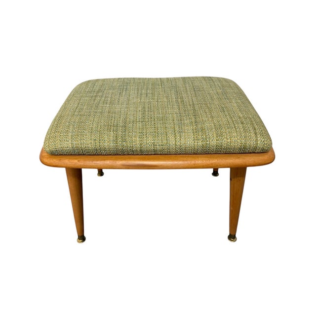 Heywood-Wakefield Mid-Century Modern Heywood Wakefield Champagne Upholstered Stool For Sale - Image 4 of 7
