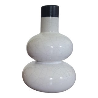Crackle Finish Double Gourd Vase For Sale