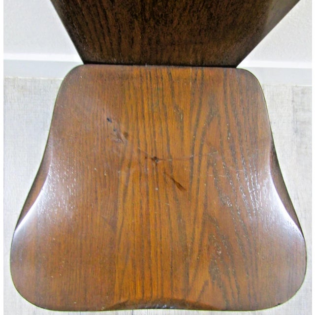 Antique American 1910s Pine Keyhole Dining Chair Side Chair For Sale - Image 11 of 13