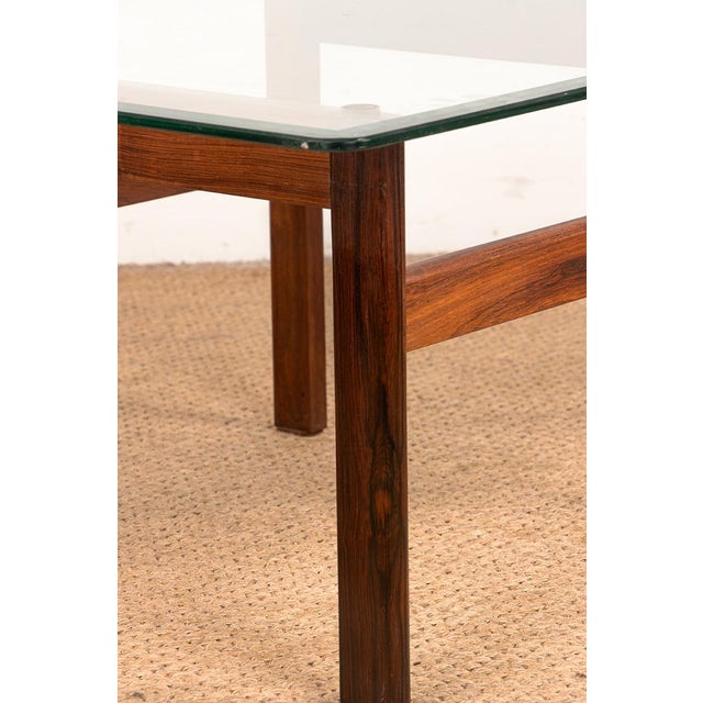 Danish Coffee Table in Rosewood and Glass by Arne Wahl Iversen, 1960s For Sale - Image 10 of 13