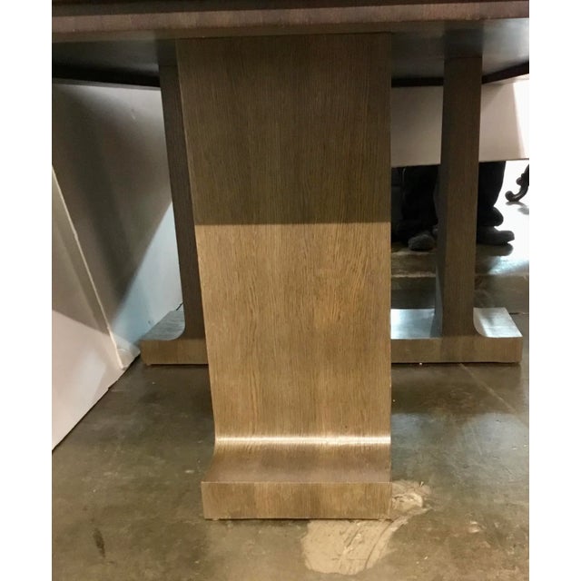 2010s Hickory White Modern Two Toned Dining Table For Sale - Image 5 of 7