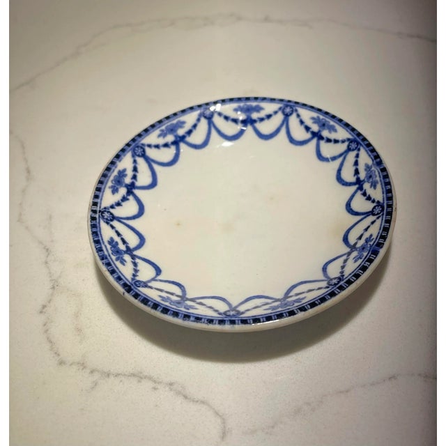 Early 20th Century Antique Blue & White Plate by “Ellesmere” England For Sale - Image 4 of 5