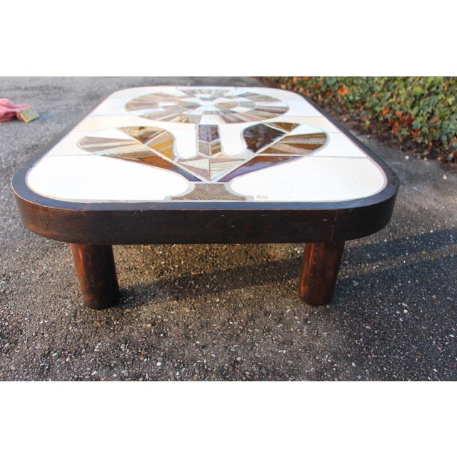 Black Fleur Coffee Table by Roger Capron, 1960s For Sale - Image 8 of 10
