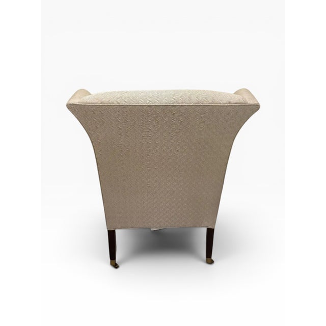 Wood Kravet Wingback Chair For Sale - Image 7 of 9