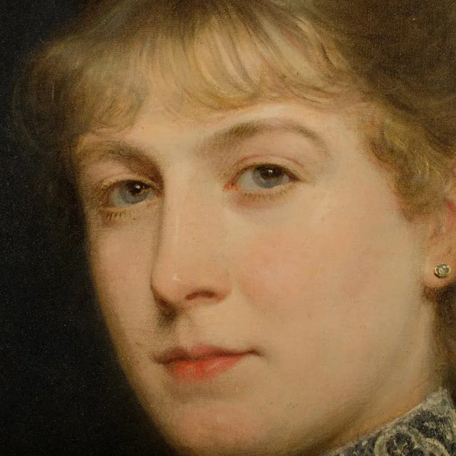 Arthur Von Ferraris (Hungary, 1856- 1936) "Seated Lady". For Sale - Image 4 of 11