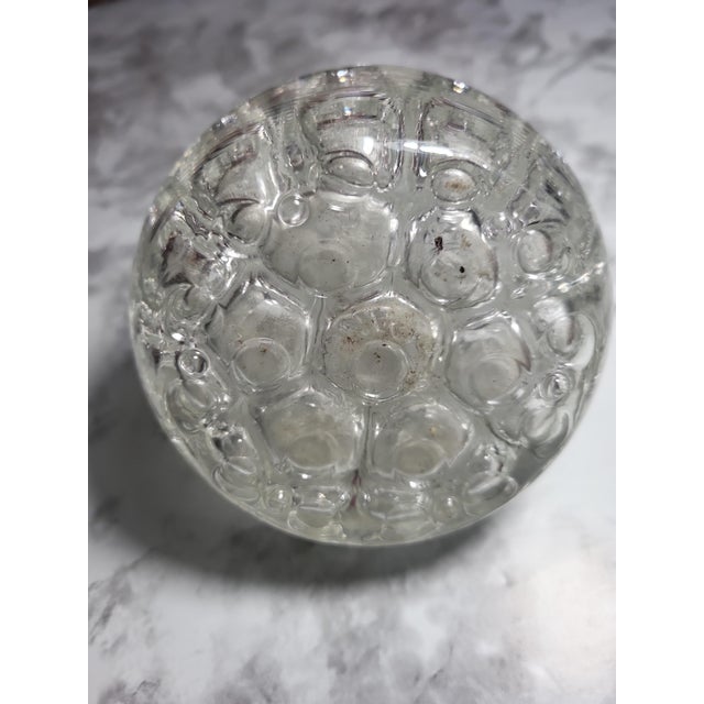 Early 20th Century Reims France Crystal Flower Frog 19 Hole For Sale - Image 5 of 9